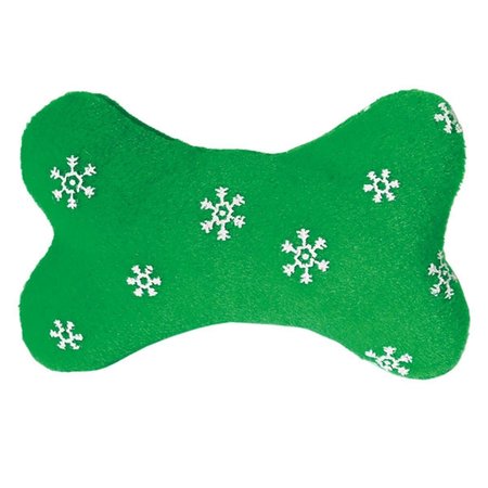 NO SWEAT MY PET 4 in. Blizzard Bone Toy - Green, Small NO1612768